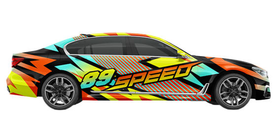 89 Speed 160g Custom Car Wrap Film Removable Glue Gloss Vinyl