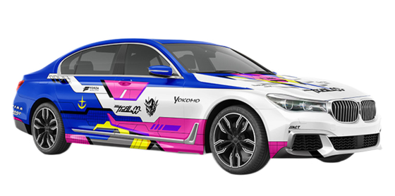 Pink Mecha 160g Double PE Coated Vinyl Custom Car Wrap Film Roll Substitute To MPI 1105