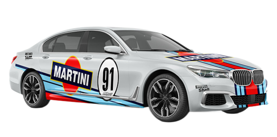 Water Resistant Car Wrap Film Roll Martini 91 Racer 160g Double PE Coated Vinyl Digital