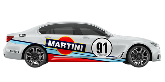 Water Resistant Car Wrap Film Roll Martini 91 Racer 160g Double PE Coated Vinyl Digital