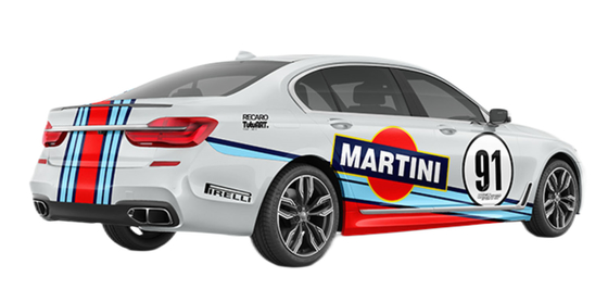 Water Resistant Car Wrap Film Roll Martini 91 Racer 160g Double PE Coated Vinyl Digital