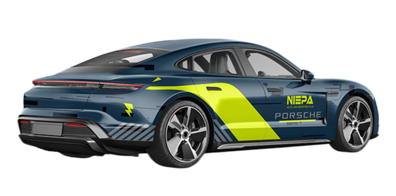 Yellow Stripe PE Coated Digitally Automotive Vinyl Wrap Rolls Substitute To MPI 1105