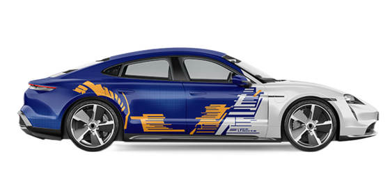 200 Micron Custom Car Wrap Vinyl Roll Three Color Mecha PVC Substitute To MPI 1105 Digitally