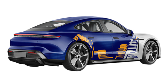 200 Micron Custom Car Wrap Vinyl Roll Three Color Mecha PVC Substitute To MPI 1105 Digitally