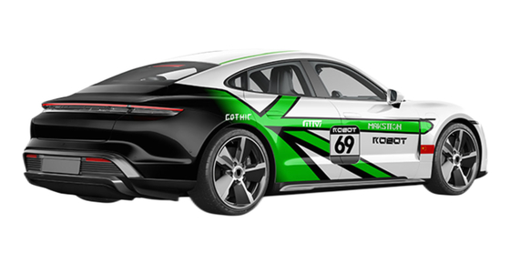Double PE Coated PVC Digital Printed Car Wrap Vinyl Film N010 Expanded Racer Customized Style