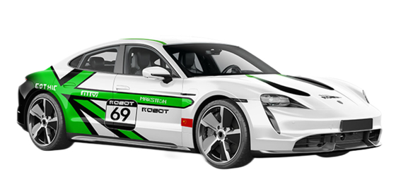 Double PE Coated PVC Digital Printed Car Wrap Vinyl Film N010 Expanded Racer Customized Style
