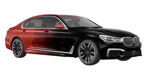 Water Resistant Custom Car Wrap Vinyl 1.52*18m Film Roll Flame In Red And Black