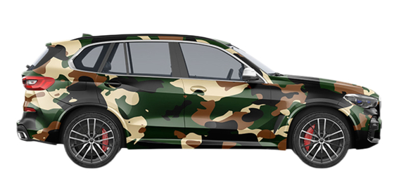 Hunting Wear 1.52*18m Double PE Coated Car Wrap Vinyl Film Customized Printable
