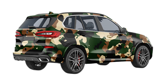 Hunting Wear 1.52*18m Double PE Coated Car Wrap Vinyl Film Customized Printable