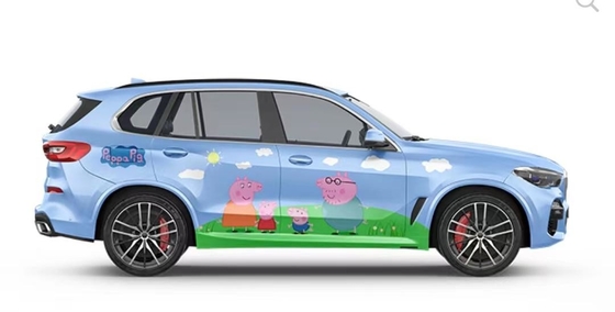 GMT Printable Digital Auto Wrap Peppa Pig Custom 160g Double PE Coated Liner