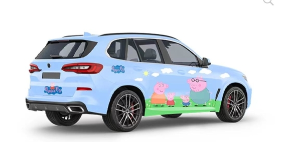 GMT Printable Digital Auto Wrap Peppa Pig Custom 160g Double PE Coated Liner