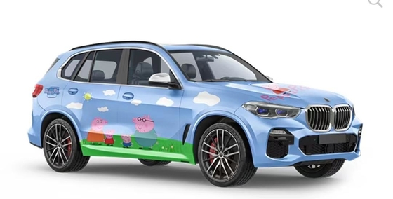 GMT Printable Digital Auto Wrap Peppa Pig Custom 160g Double PE Coated Liner