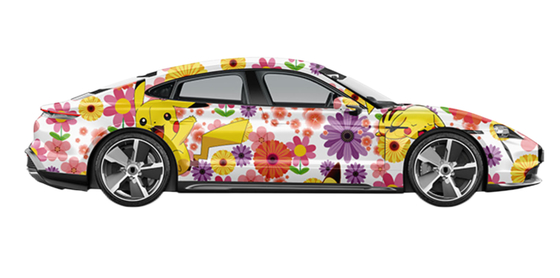 Monomeric Customized Digital Print Car Wrap MPI 1105 Sunflowers Patterns