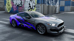 Purple Scar 60'' 160g Custom Car Wrap Vinyl Roll Bubble Free Liner
