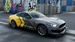Sharp Direction Black Yellow Custom Car Wrap Vinyl Digital Printing Textured