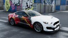 Paint Splash Printed Car Vinyl Wrap 160g Polymeric PVC Customized Design