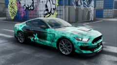 Neon Brush Printed Car Vinyl Wrap Color Changing Car Wrapping Film