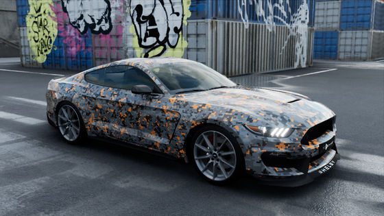 Digital Volcano PVC Matte Car Vinyl Wrap Film For Protection
