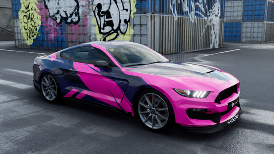 Pink Queen Vehicle Wrap Material , Matte Polymeric Protective Vinyl Wrap