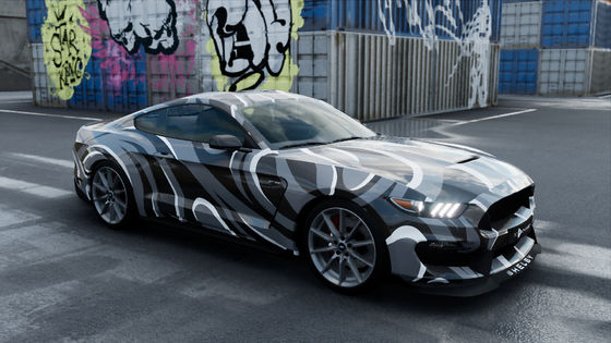 Grey Goccia Vehicle Wrap Material , 80mic Cool Car Body Protection Film
