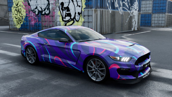 Purple Goccia Car Body Wrap Film , Polymeric Auto Wrap Vinyl