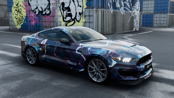 Time Flies Polymeric PVC Full Car Vinyl Wrap Custom Digital Pattern