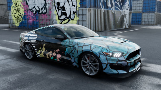 Smashing Lake Custom Car Vinyl Wrap , Polymeric Matte Removable Vinyl Rolls