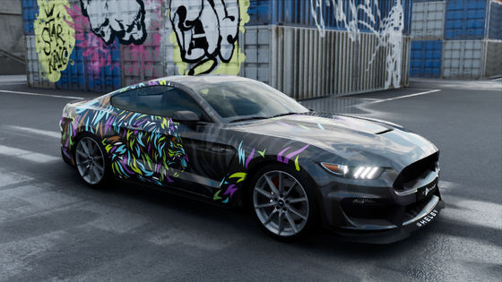 Wild Machine Black Matte Car Vinyl Wrap Roll UV Eco Solvent 160g Liner