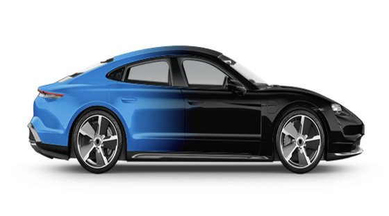 GMT Printable Vinyl Gredient in Cambridge blue and black Digital Print Car Wrap Vinyl Black Red Car Film 60'' MPI 1105