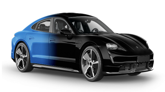 GMT Printable Vinyl Gredient in Cambridge blue and black Digital Print Car Wrap Vinyl Black Red Car Film 60'' MPI 1105