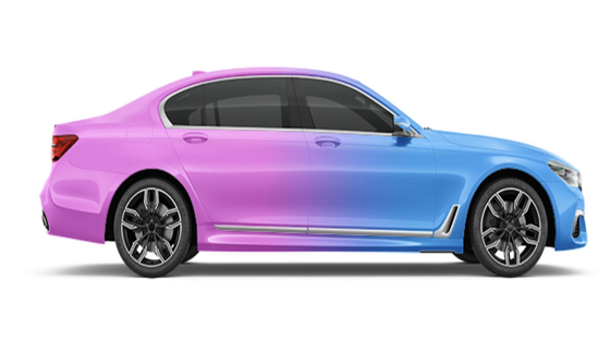 GMT Printable Vinyl Gredient in pink and blue Digital Print Car Wrap Vinyl Black Green Customized Substitute to MPI 1105