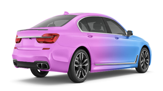 GMT Printable Vinyl Gredient in pink and blue Digital Print Car Wrap Vinyl Black Green Customized Substitute to MPI 1105