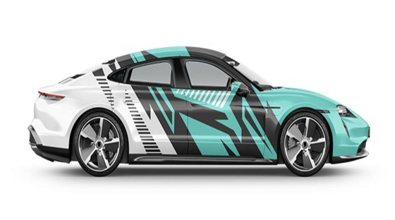 1.52*58m Car Wrap Printable Vinyl Substitute to MPI 1105 Blue black and grey Interaction Pattern Modern Design