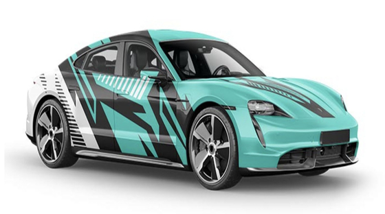 1.52*58m Car Wrap Printable Vinyl Substitute to MPI 1105 Blue black and grey Interaction Pattern Modern Design