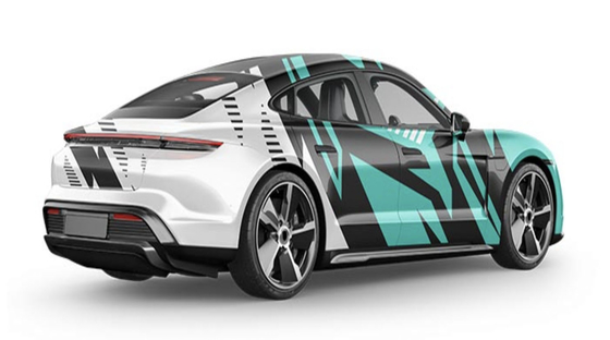 1.52*58m Car Wrap Printable Vinyl Substitute to MPI 1105 Blue black and grey Interaction Pattern Modern Design