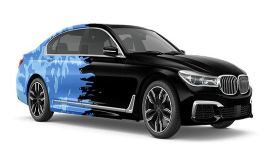 GMT Printable Vinyl Splash in blue and black Digital Print Car Wrap Vinyl Car Wrap Film Substitute to MPI 1105