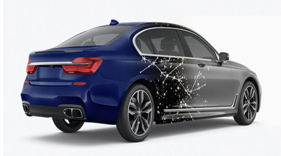Printable Vinyl Constellation in grey and blue Car Wrapping Film Roll , Polymeric Wrap. Substitute to MPI 1105