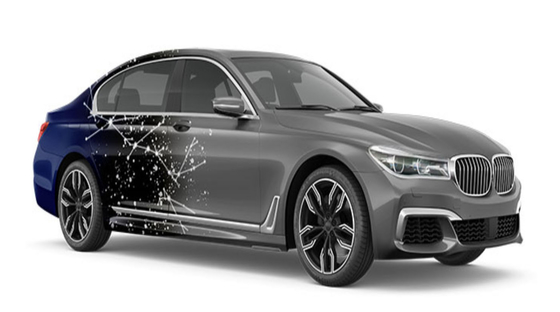 Printable Vinyl Constellation in grey and blue Car Wrapping Film Roll , Polymeric Wrap. Substitute to MPI 1105