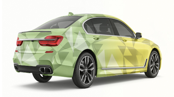 Multi-color Block 2mil 3mil Custom Printed Vinyl Wrap Polymeric PVC Material