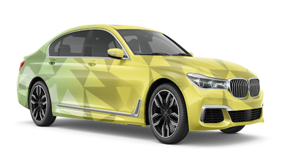 Multi-color Block 2mil 3mil Custom Printed Vinyl Wrap Polymeric PVC Material