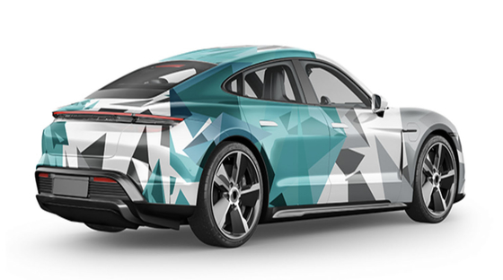 Printable Vinyl Multi-color Polygon Colorful Autumn Pattern Print Car Wrap Monomeric Material Substitute to MPI 1105
