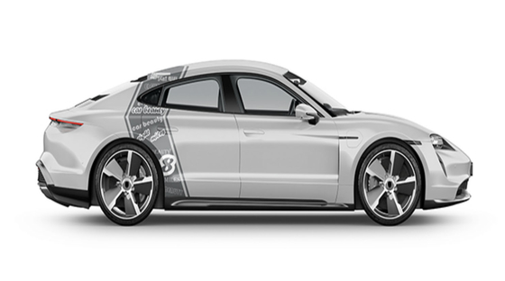 Grey Words Car Wrapping Film Roll , SGS Polymeric Matte Automotive Plastic Wrap