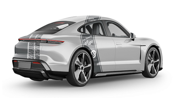 Grey Words Car Wrapping Film Roll , SGS Polymeric Matte Automotive Plastic Wrap