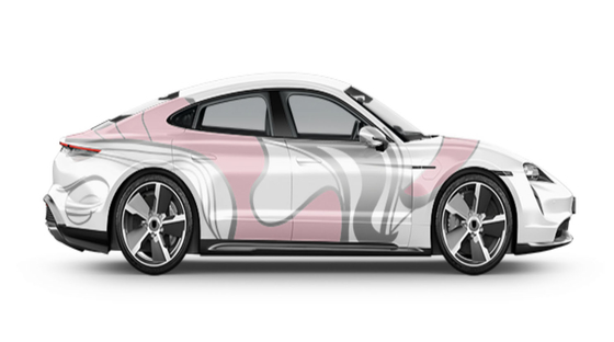 Pink Lines Monomeric Automotive Vinyl Wrap Rolls ISO SGS Approval