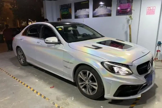 Pearl White Color Changing Vinyl Car Wrap for BENZ model