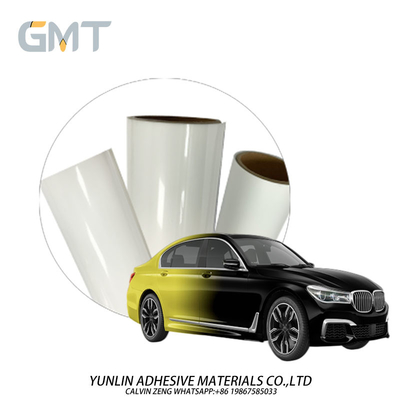 Gredient in black and yellow Digital Print Car Wrap Vinyl Mechanical Style 160g