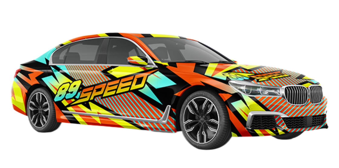 89 Speed 160g Custom Car Wrap Film Removable Glue Gloss Vinyl