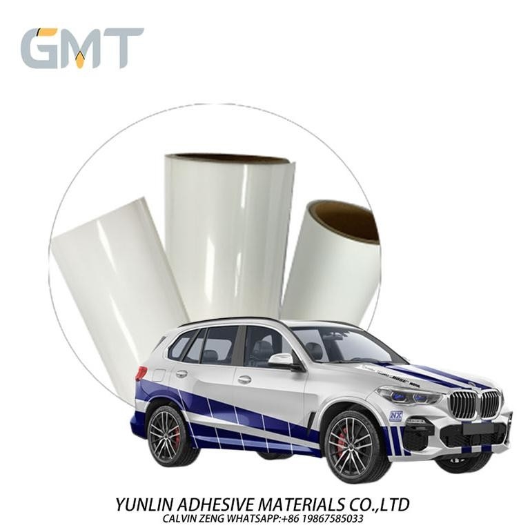 80 Micron Custom Car Wrap Film Intermittent Square Bar Double PE Coated Removable Glue Glossy Matte Vinyl