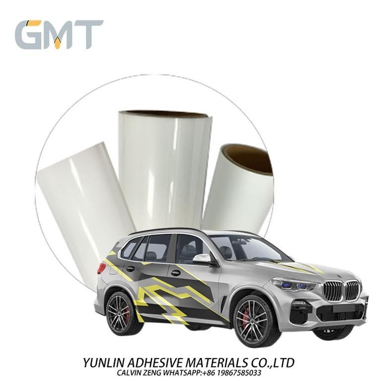 Polymeric Custom Car Wrap Vinyl Block In Yellow And Grey