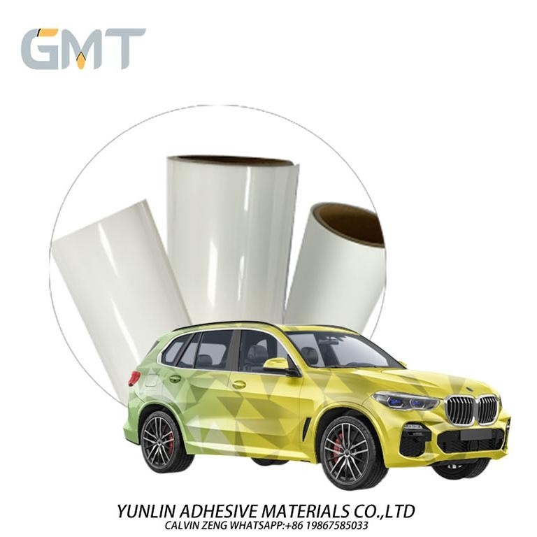 18m Custom Yellow Vinyl Car Wrap Polyester GMT Eco Solvent Double PE Coated